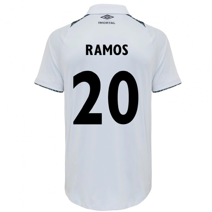 Danxen Barn Mónica Ramos #20 Vit Blå Bortatröja Matchtröjor 2025/26 Tröjor T-Tröja