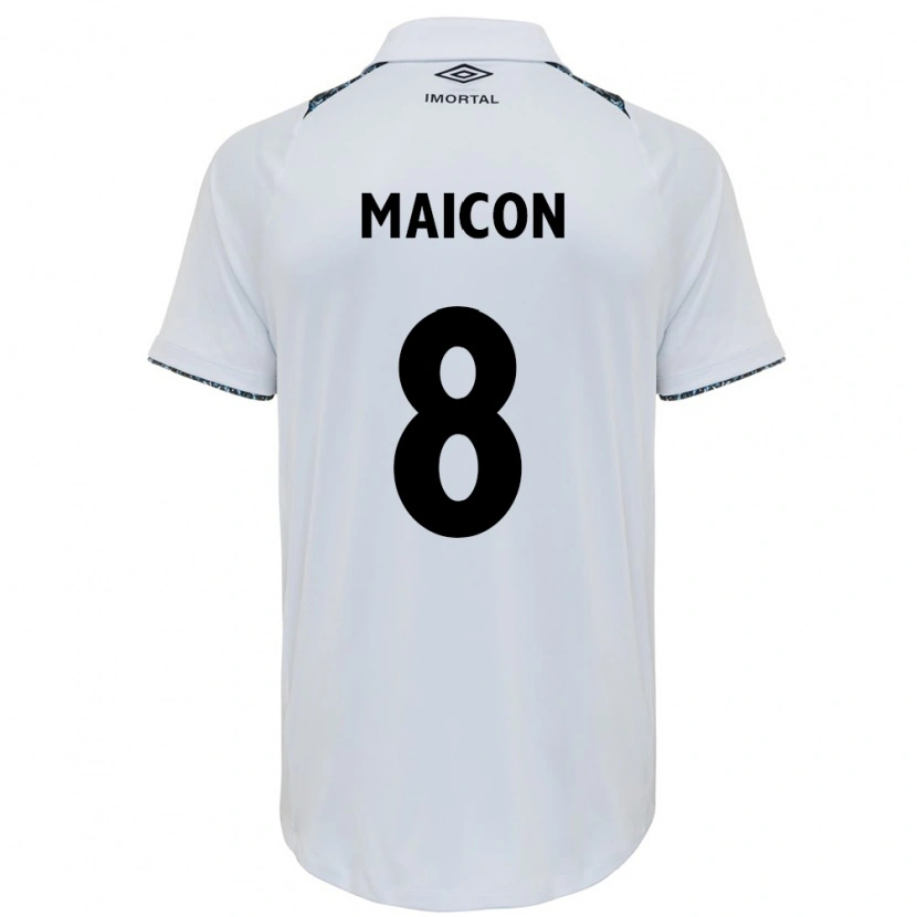 Danxen Barn Maicon #8 Vit Blå Bortatröja Matchtröjor 2025/26 Tröjor T-Tröja
