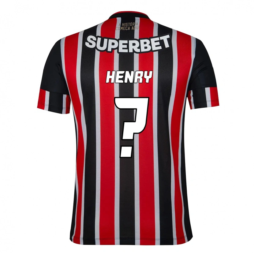 Danxen Barn Thierry Henry #0 Svart Röd Bortatröja Matchtröjor 2025/26 Tröjor T-Tröja