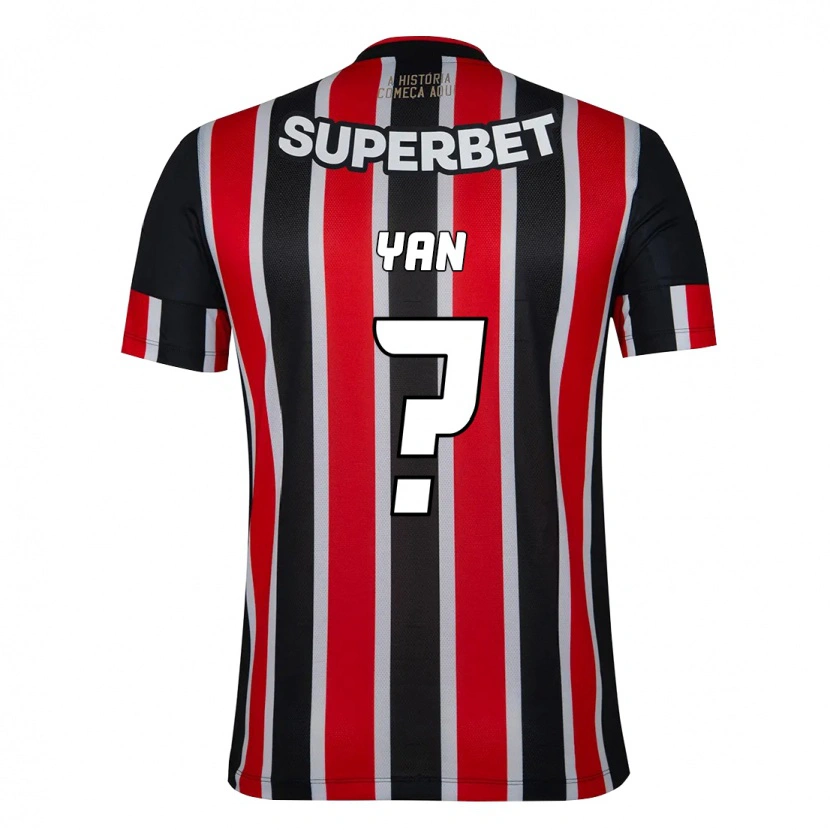 Danxen Barn Arthur Yan #0 Svart Röd Bortatröja Matchtröjor 2025/26 Tröjor T-Tröja