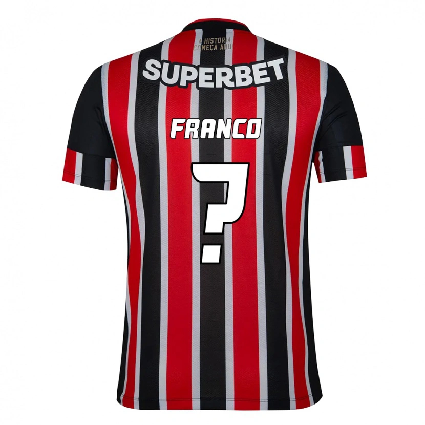 Danxen Barn Franco #0 Svart Röd Bortatröja Matchtröjor 2025/26 Tröjor T-Tröja