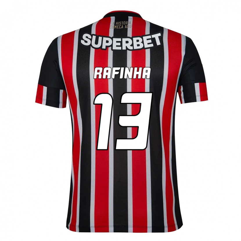 Danxen Barn Rafinha #13 Svart Röd Bortatröja Matchtröjor 2025/26 Tröjor T-Tröja