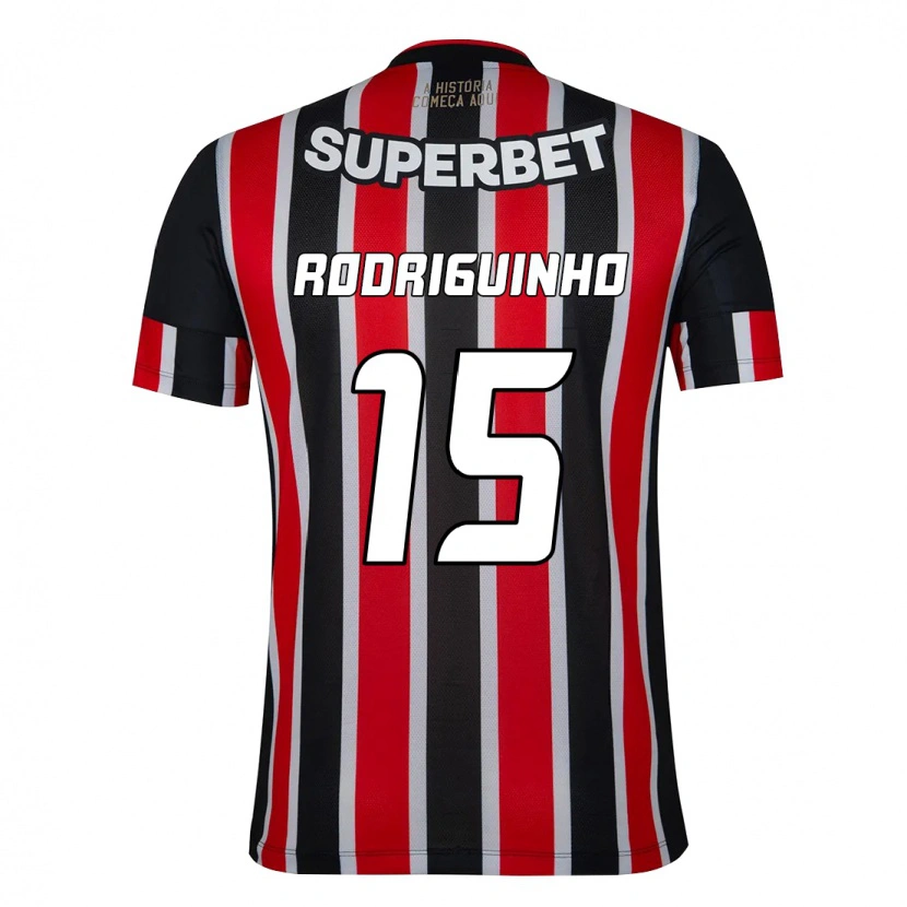 Danxen Barn Rodriguinho #15 Svart Röd Bortatröja Matchtröjor 2025/26 Tröjor T-Tröja