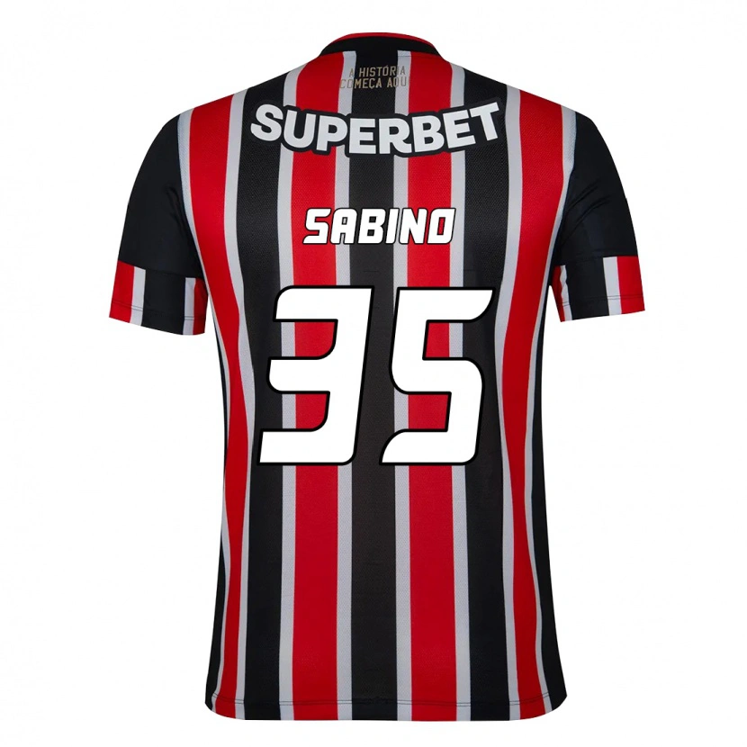 Danxen Barn Sabino #35 Svart Röd Bortatröja Matchtröjor 2025/26 Tröjor T-Tröja