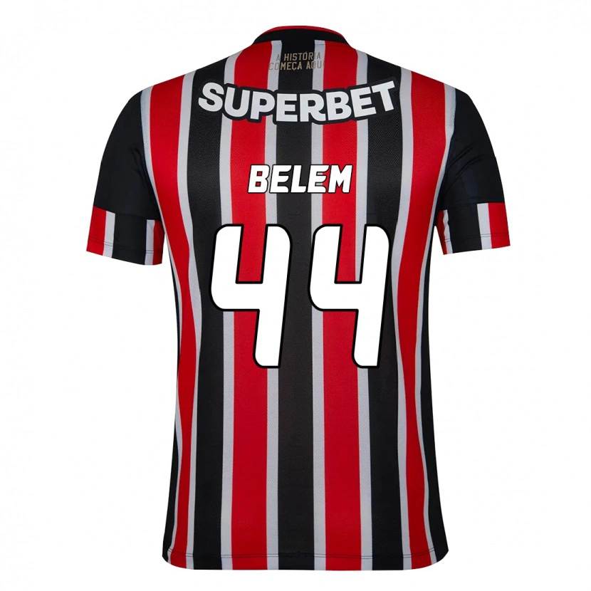 Danxen Barn Matheus Belém #44 Svart Röd Bortatröja Matchtröjor 2025/26 Tröjor T-Tröja