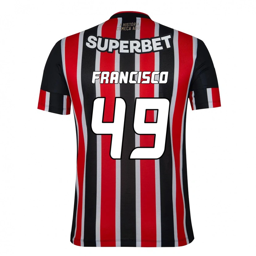 Danxen Barn Ryan Francisco #49 Svart Röd Bortatröja Matchtröjor 2025/26 Tröjor T-Tröja