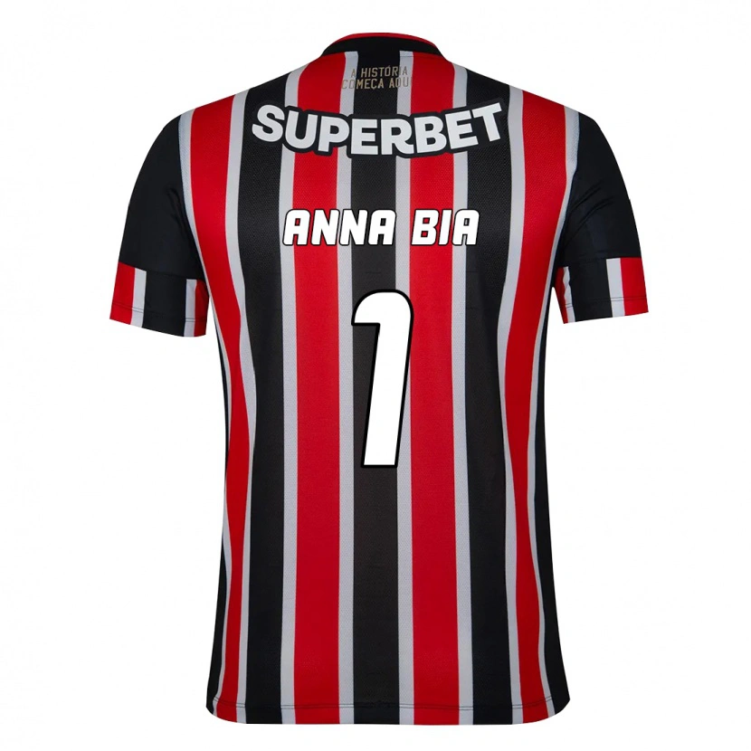 Danxen Barn Anna Bia #1 Svart Röd Bortatröja Matchtröjor 2025/26 Tröjor T-Tröja