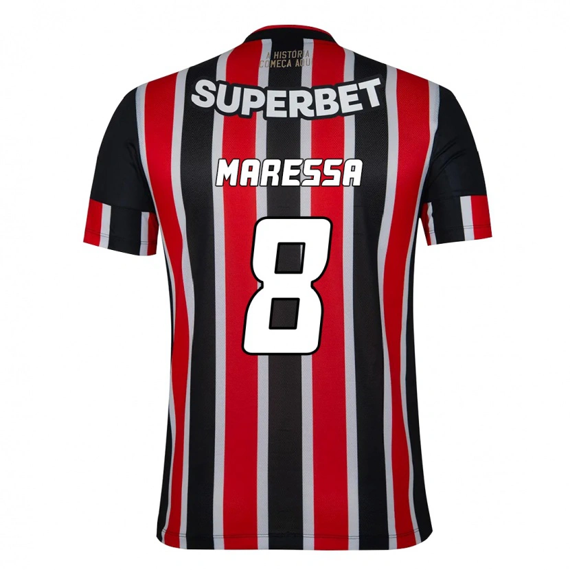 Danxen Barn Maressa #8 Svart Röd Bortatröja Matchtröjor 2025/26 Tröjor T-Tröja