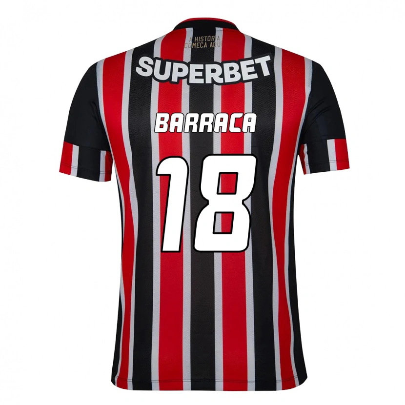 Danxen Barn Barraca #18 Svart Röd Bortatröja Matchtröjor 2025/26 Tröjor T-Tröja