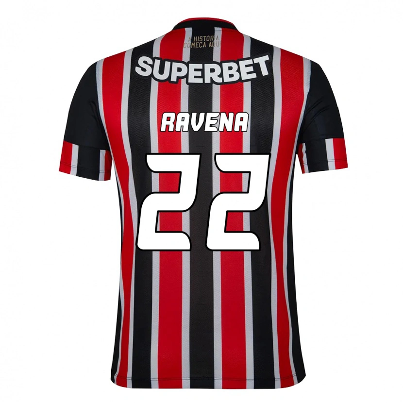 Danxen Barn Ravena #22 Svart Röd Bortatröja Matchtröjor 2025/26 Tröjor T-Tröja