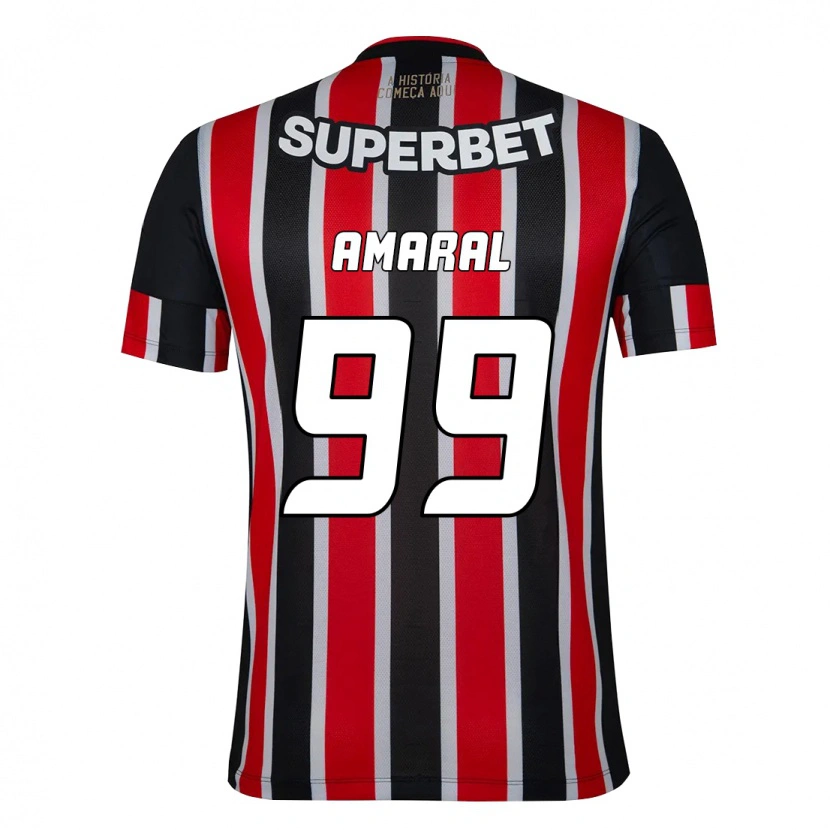 Danxen Barn Vitória Amaral #99 Svart Röd Bortatröja Matchtröjor 2025/26 Tröjor T-Tröja