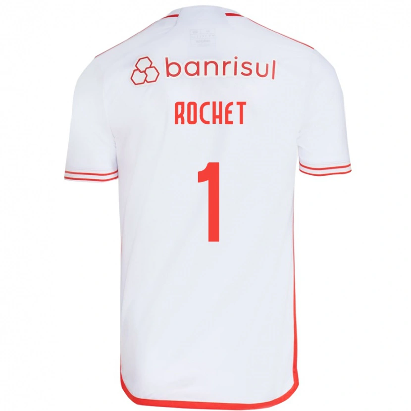 Danxen Barn Sergio Rochet #1 Vit Röd Bortatröja Matchtröjor 2025/26 Tröjor T-Tröja