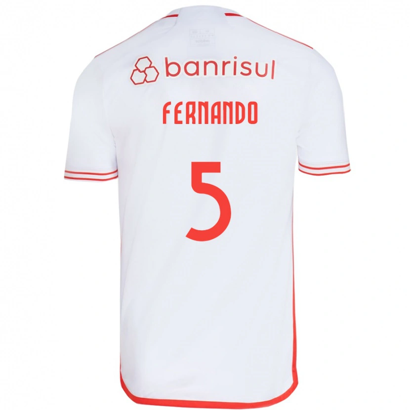 Danxen Barn Fernando #5 Vit Röd Bortatröja Matchtröjor 2025/26 Tröjor T-Tröja
