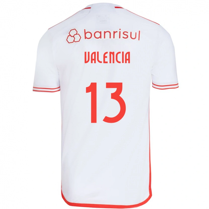 Danxen Barn Enner Valencia #13 Vit Röd Bortatröja Matchtröjor 2025/26 Tröjor T-Tröja