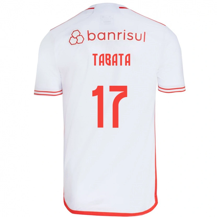 Danxen Barn Bruno Tabata #17 Vit Röd Bortatröja Matchtröjor 2025/26 Tröjor T-Tröja