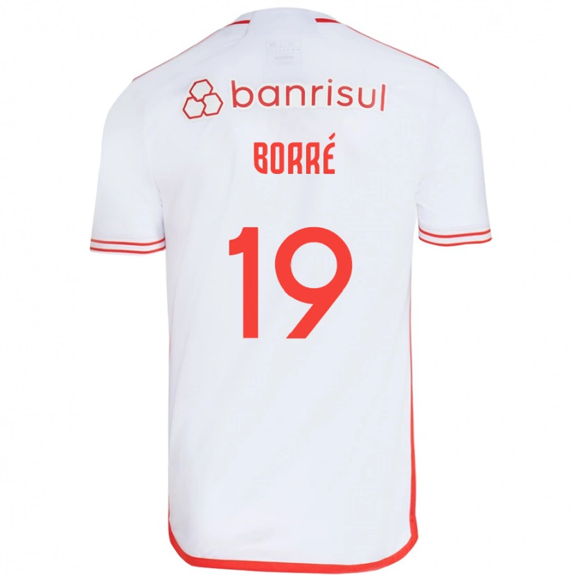 Danxen Barn Rafael Borré #19 Vit Röd Bortatröja Matchtröjor 2025/26 Tröjor T-Tröja