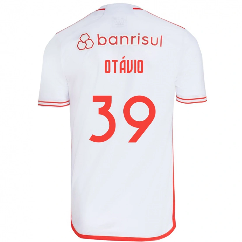 Danxen Barn Luis Otávio #39 Vit Röd Bortatröja Matchtröjor 2025/26 Tröjor T-Tröja