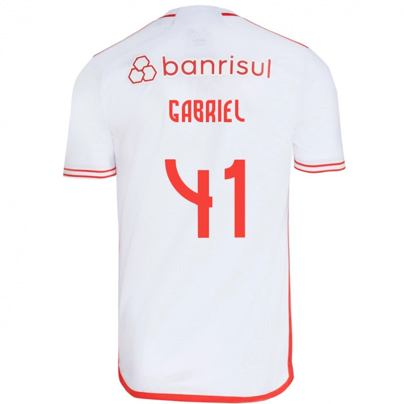 Danxen Barn Victor Gabriel #41 Vit Röd Bortatröja Matchtröjor 2025/26 Tröjor T-Tröja