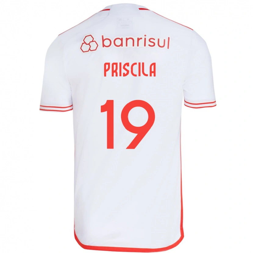 Danxen Barn Priscila #19 Vit Röd Bortatröja Matchtröjor 2025/26 Tröjor T-Tröja