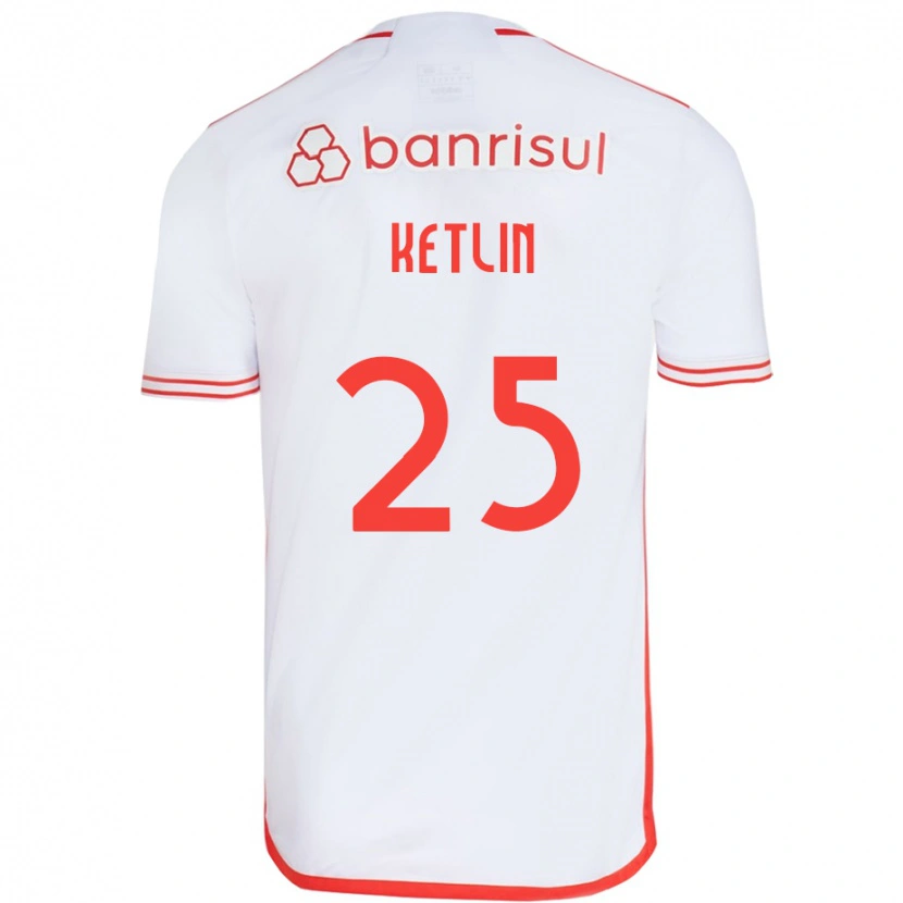 Danxen Barn Ketlin #25 Vit Röd Bortatröja Matchtröjor 2025/26 Tröjor T-Tröja
