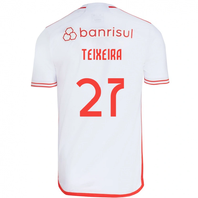 Danxen Barn Danny Teixeira #27 Vit Röd Bortatröja Matchtröjor 2025/26 Tröjor T-Tröja