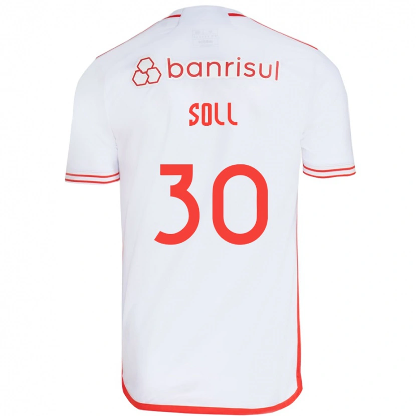 Danxen Barn Soll #30 Vit Röd Bortatröja Matchtröjor 2025/26 Tröjor T-Tröja