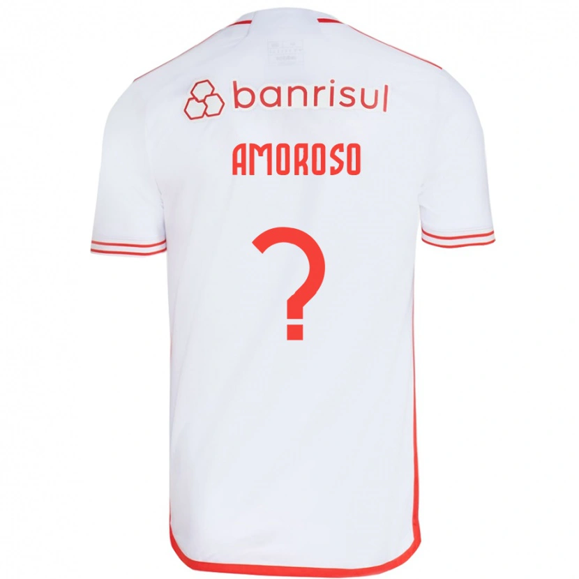 Danxen Barn Matteo Amoroso #0 Vit Röd Bortatröja Matchtröjor 2025/26 Tröjor T-Tröja