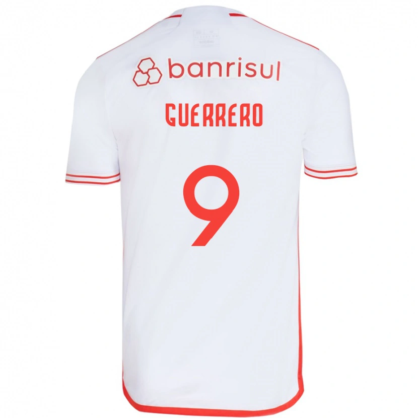Danxen Barn Paolo Guerrero #9 Vit Röd Bortatröja Matchtröjor 2025/26 Tröjor T-Tröja