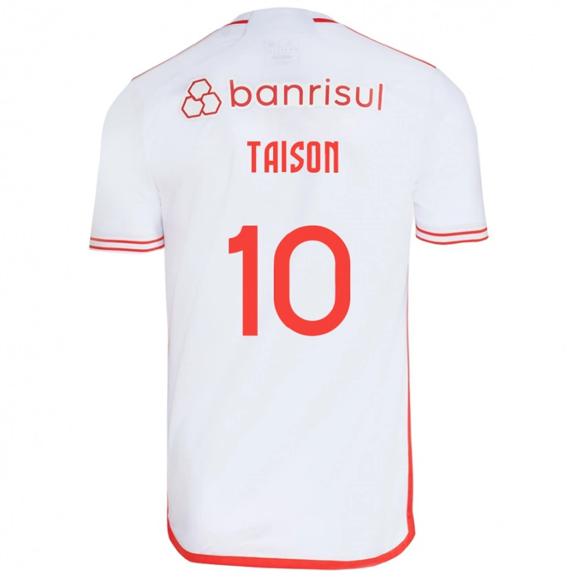Danxen Barn Taison #10 Vit Röd Bortatröja Matchtröjor 2025/26 Tröjor T-Tröja