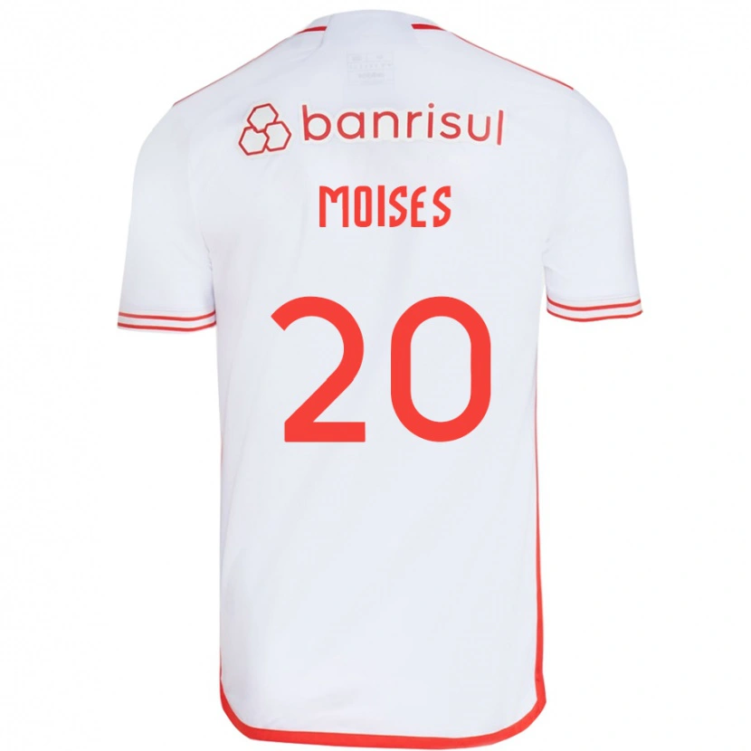 Danxen Barn Moises #20 Vit Röd Bortatröja Matchtröjor 2025/26 Tröjor T-Tröja