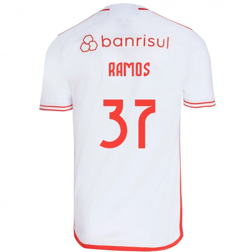 Danxen Barn Lucas Ramos #37 Vit Röd Bortatröja Matchtröjor 2025/26 Tröjor T-Tröja