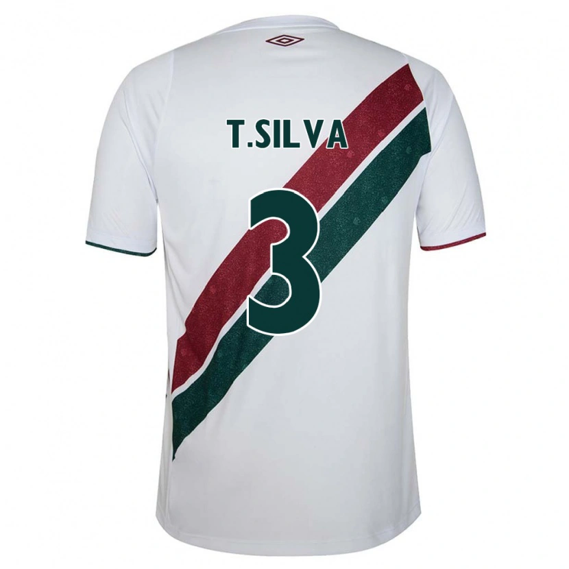 Danxen Barn Thiago Silva #3 Grön Vinröd Vit Bortatröja Matchtröjor 2025/26 Tröjor T-Tröja