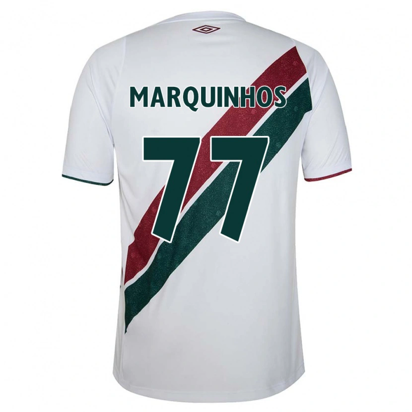 Danxen Barn Marquinhos #77 Grön Vinröd Vit Bortatröja Matchtröjor 2025/26 Tröjor T-Tröja