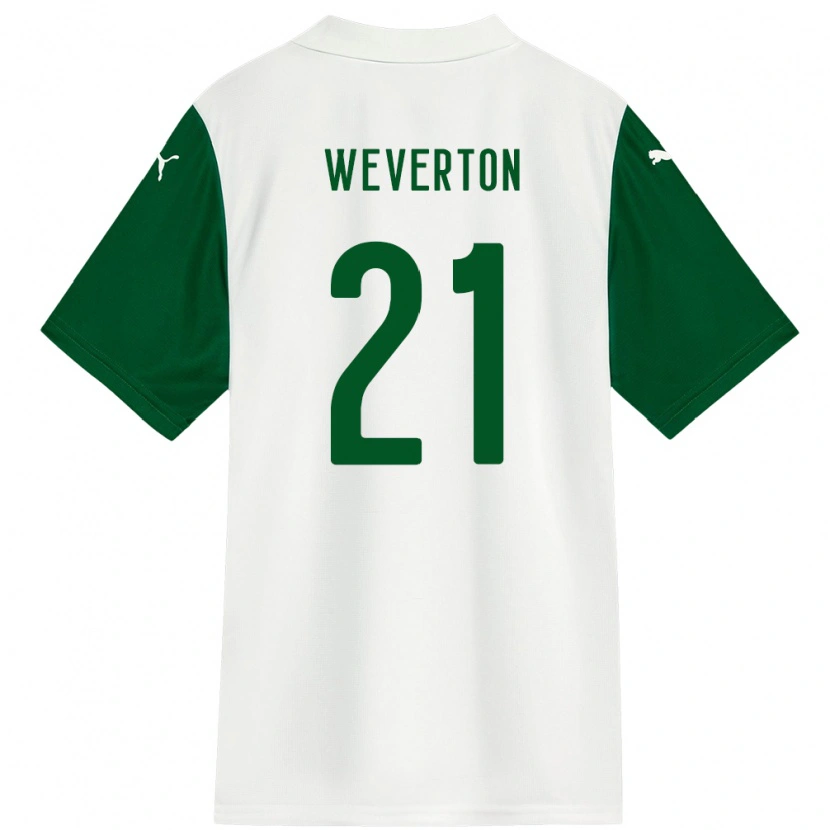 Danxen Barn Weverton #21 Vit Grön Bortatröja Matchtröjor 2025/26 Tröjor T-Tröja