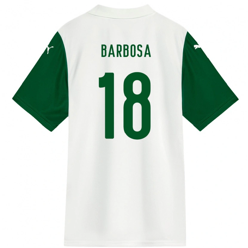 Danxen Barn Danilo Barbosa #18 Vit Grön Bortatröja Matchtröjor 2025/26 Tröjor T-Tröja