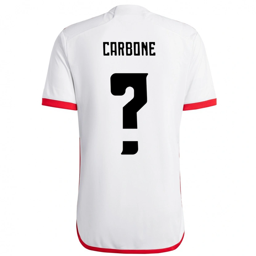 Danxen Barn Carbone #0 Vit Röd Bortatröja Matchtröjor 2025/26 Tröjor T-Tröja