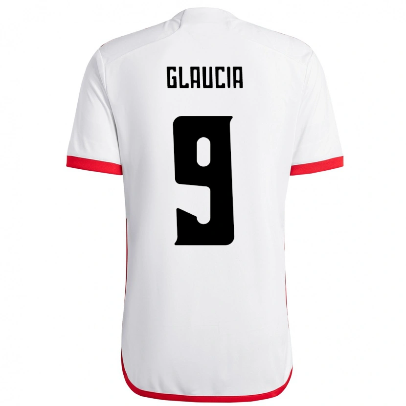 Danxen Barn Glaucia #9 Vit Röd Bortatröja Matchtröjor 2025/26 Tröjor T-Tröja