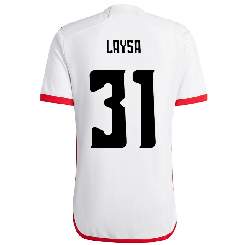 Danxen Barn Laysa #31 Vit Röd Bortatröja Matchtröjor 2025/26 Tröjor T-Tröja