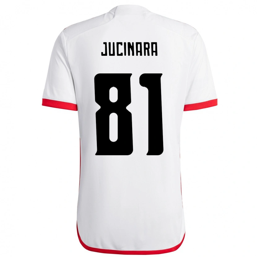 Danxen Barn Jucinara #81 Vit Röd Bortatröja Matchtröjor 2025/26 Tröjor T-Tröja