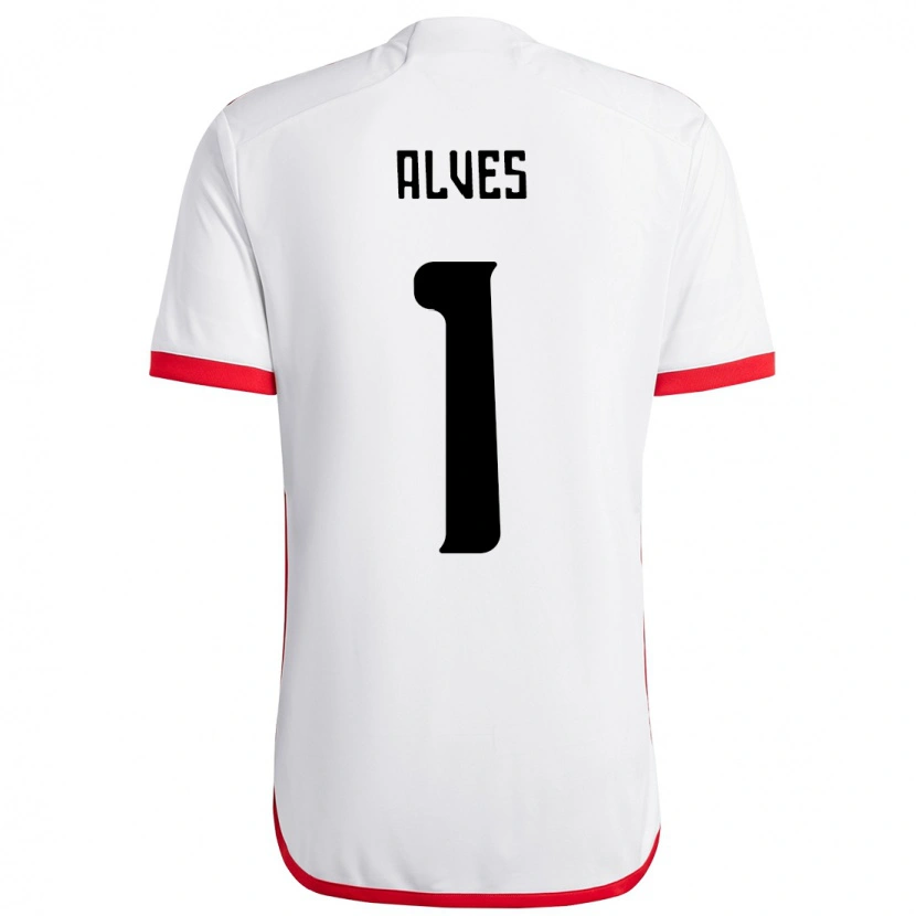Danxen Barn Diego Alves #1 Vit Röd Bortatröja Matchtröjor 2025/26 Tröjor T-Tröja