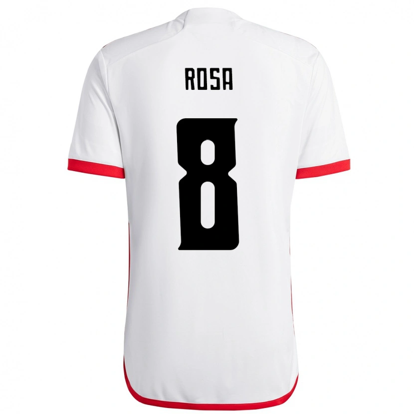 Danxen Barn Bruna Rosa #8 Vit Röd Bortatröja Matchtröjor 2025/26 Tröjor T-Tröja