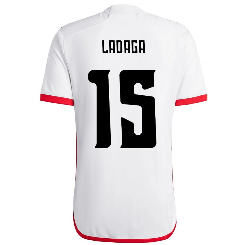Danxen Barn Carol Ladaga #15 Vit Röd Bortatröja Matchtröjor 2025/26 Tröjor T-Tröja