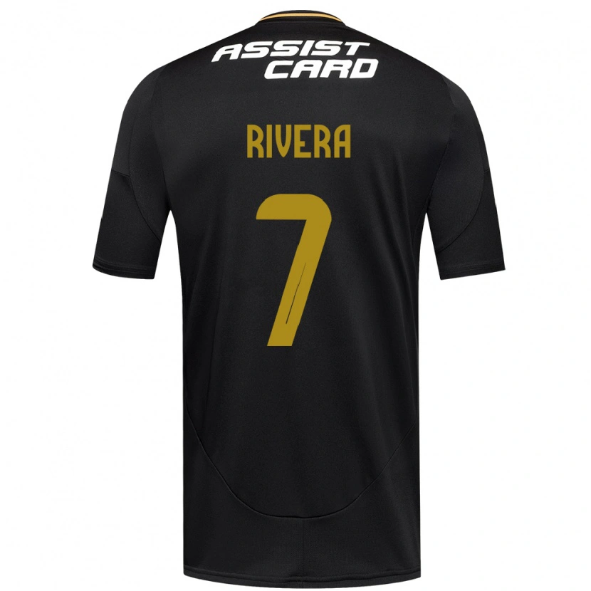 Danxen Barn Francisco Rivera #7 Svart Vit Bortatröja Matchtröjor 2025/26 Tröjor T-Tröja