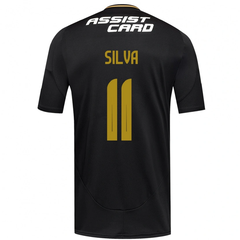 Danxen Barn Martín Silva #11 Svart Vit Bortatröja Matchtröjor 2025/26 Tröjor T-Tröja