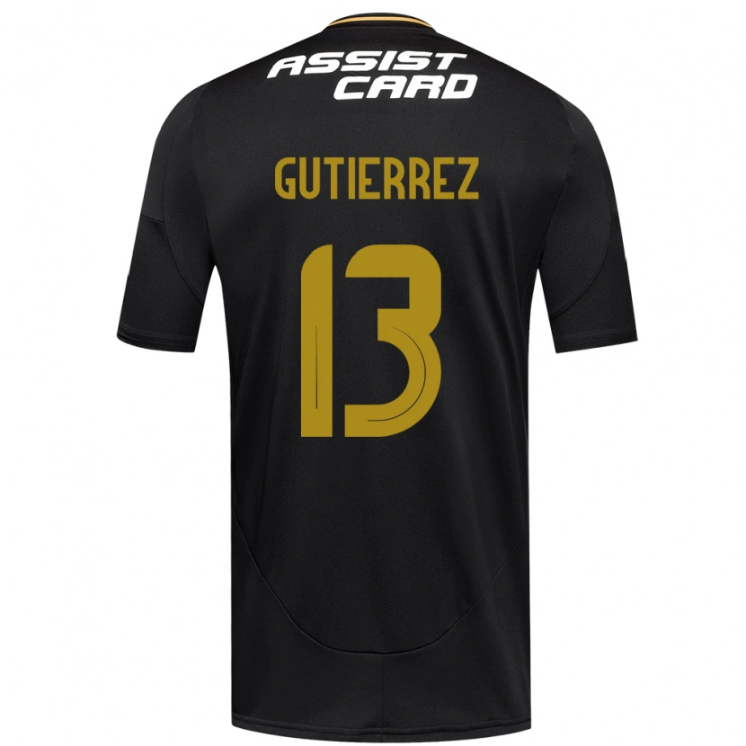 Danxen Barn Bruno Gutiérrez #13 Svart Vit Bortatröja Matchtröjor 2025/26 Tröjor T-Tröja