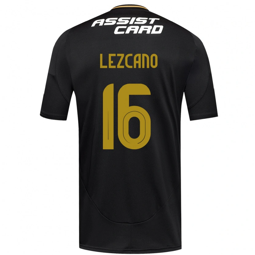 Danxen Barn Darío Lezcano #16 Svart Vit Bortatröja Matchtröjor 2025/26 Tröjor T-Tröja