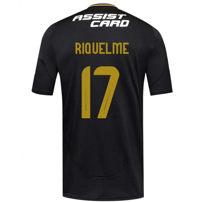 Danxen Barn Cristián Riquelme #17 Svart Vit Bortatröja Matchtröjor 2025/26 Tröjor T-Tröja