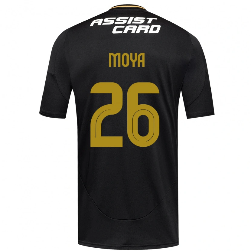 Danxen Barn Matías Moya #26 Svart Vit Bortatröja Matchtröjor 2025/26 Tröjor T-Tröja