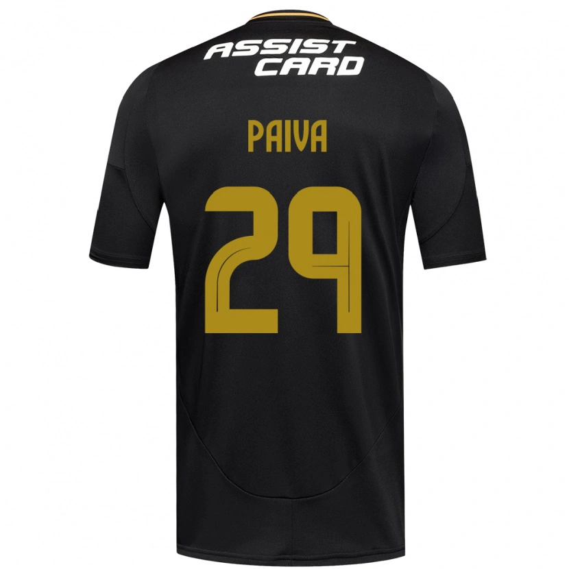 Danxen Barn Guillermo Paiva #29 Svart Vit Bortatröja Matchtröjor 2025/26 Tröjor T-Tröja