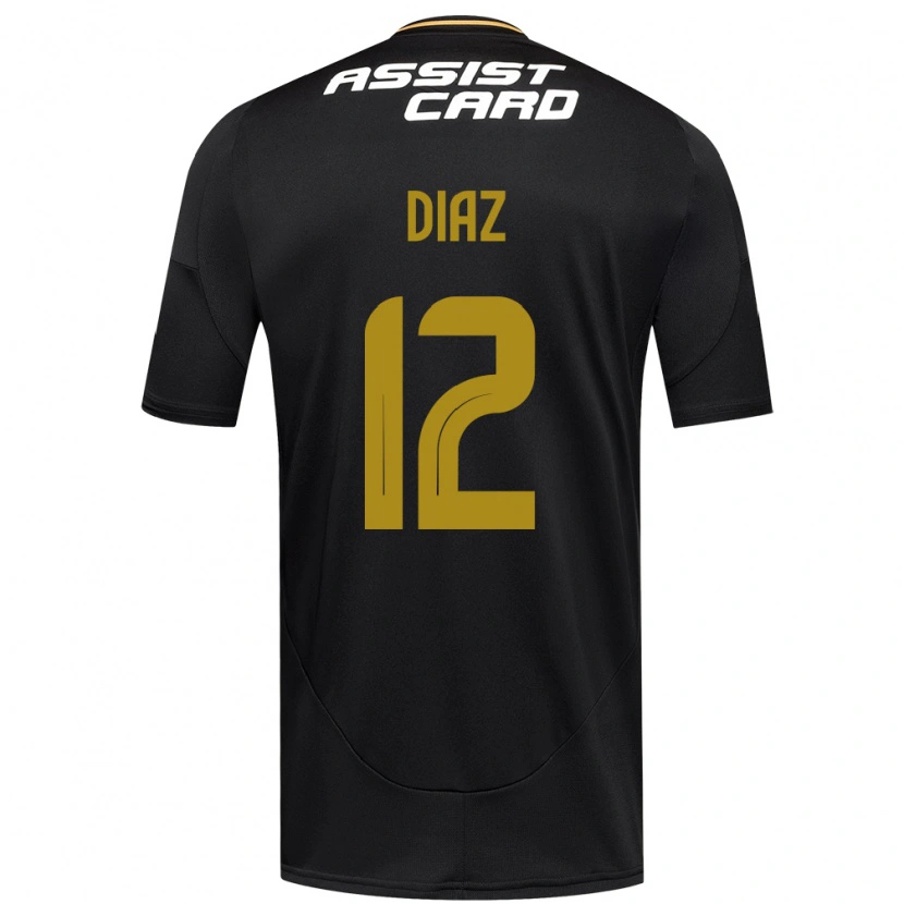 Danxen Barn Javiera Díaz #12 Svart Vit Bortatröja Matchtröjor 2025/26 Tröjor T-Tröja